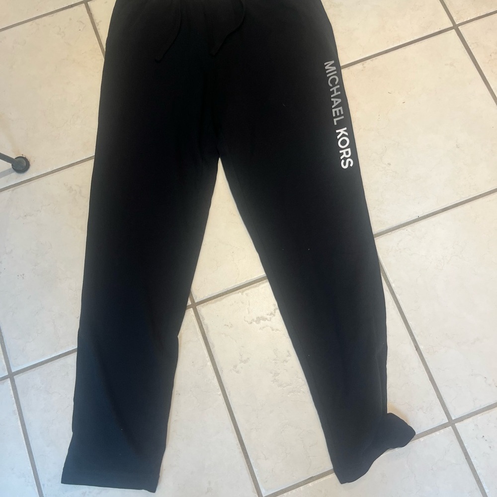 Michael Kors Black Joggers with Logo Detail and side pockets